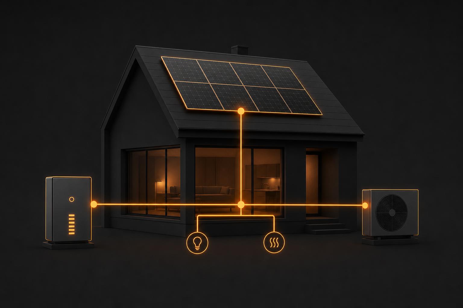 Intelligentes Energiesystem aus Photovoltaik, Speicher und Wärmepumpe